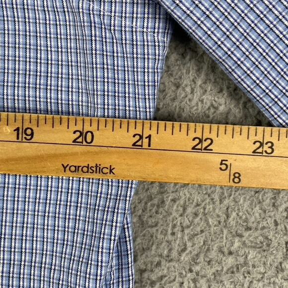 Ralph Lauren Custom Fit Button Down Shirt Men's Medium Blue Plaid Preppy - Picture 5 of 7